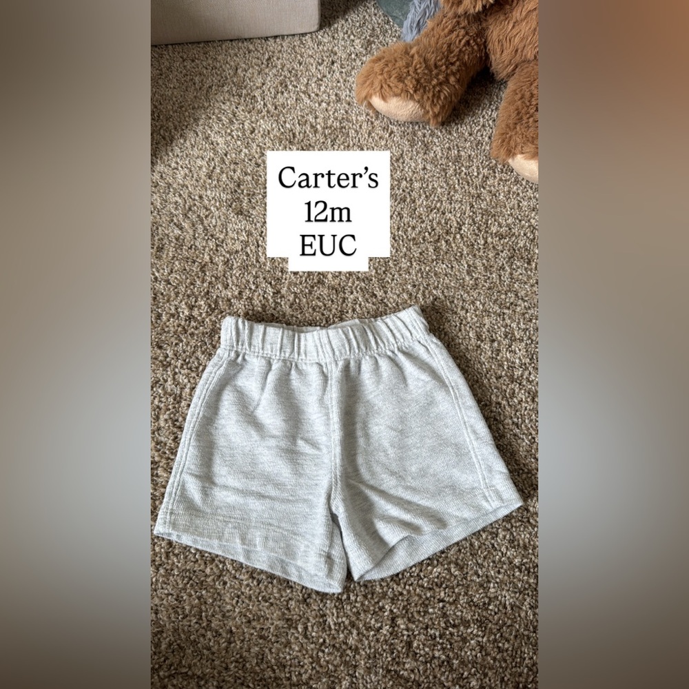 Carter's Light Gray Baby Knit Shorts